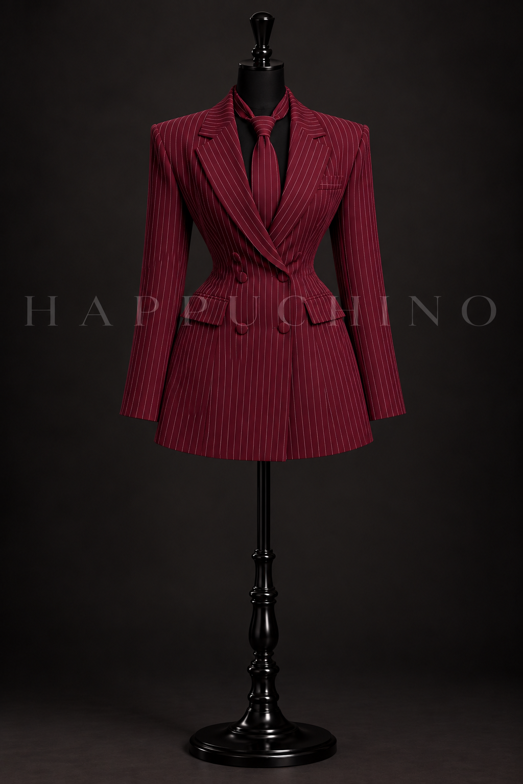 Pinstripe Double Breasted Blazer Dress